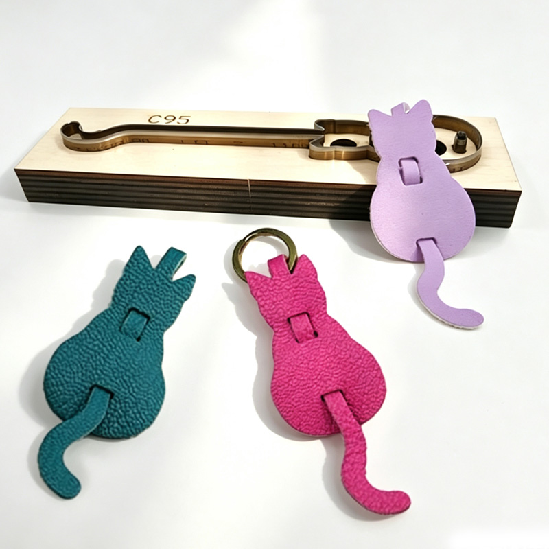 Leatherwork Projects - C95 猫の形の革切断型 DIY 手作りキーホルダークラフトツール手作り革製品用レーザー切断型