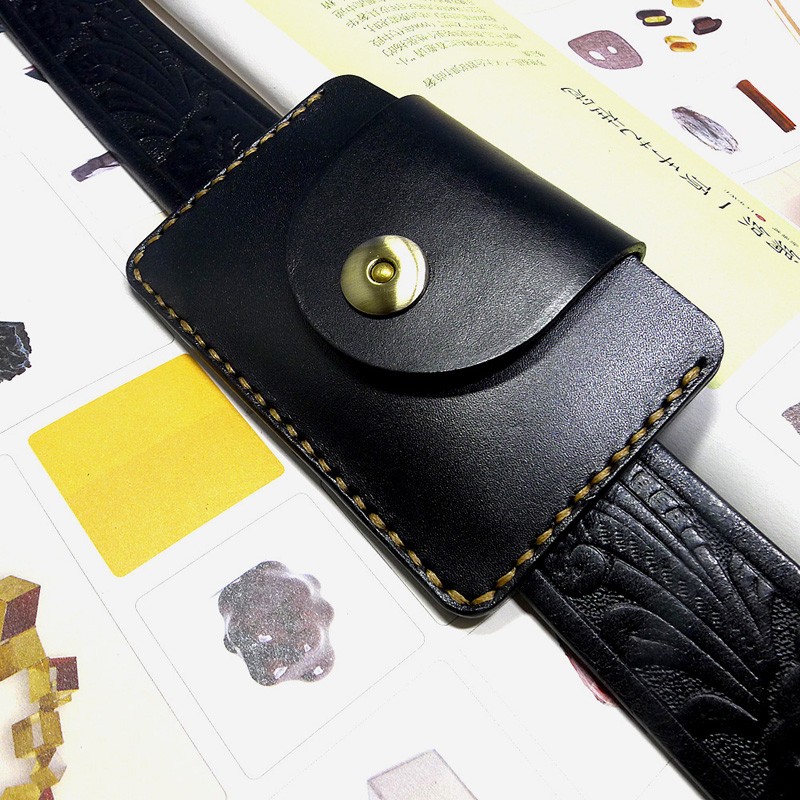 Leather Work Handbag - Blongk-男性と女性のための本革ベルト,超薄型バッグ,クレジットカードホルダー,財布,s1660