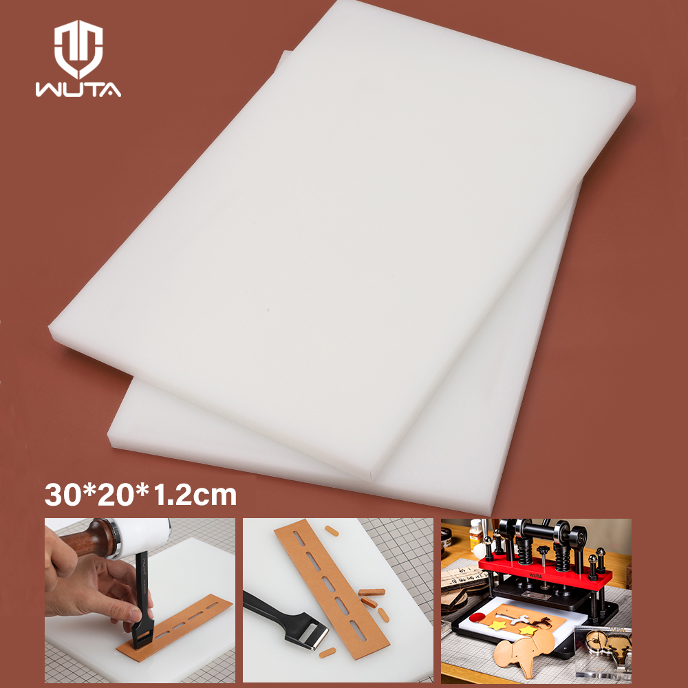 Leatherwork Mallet - WUTA 1pc 革パンチングボード PVC ホワイトカッティングマットスタンピングゴムパンチパッドマレット打撃テーブル DIY