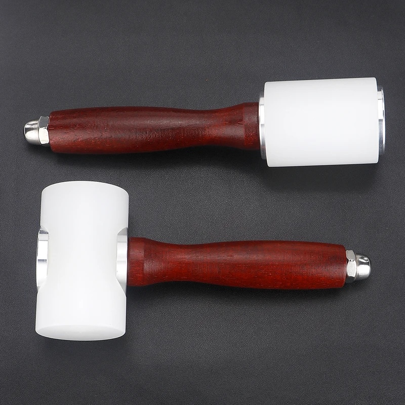 Leatherwork Mallet - 革細工用ハンマー、革工芸用マレット、革製品作成用、牛革・原皮用、フローリングや木工用のゴム製マレット
