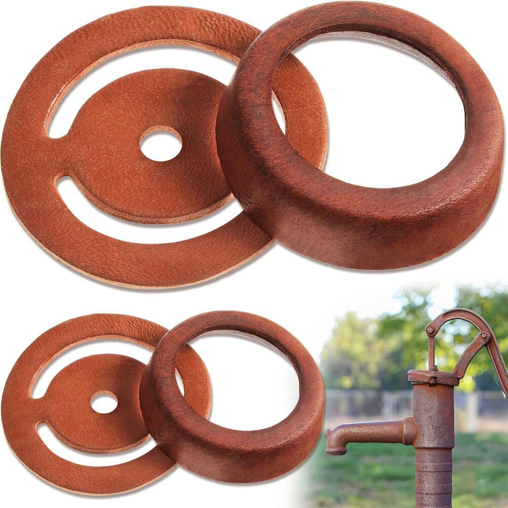 Leatherwork Kit - 2セット アンティーク風 手動式ピッチャーポンプ 手動式ウォーターポンプ レザー修理キット 下部バルブ