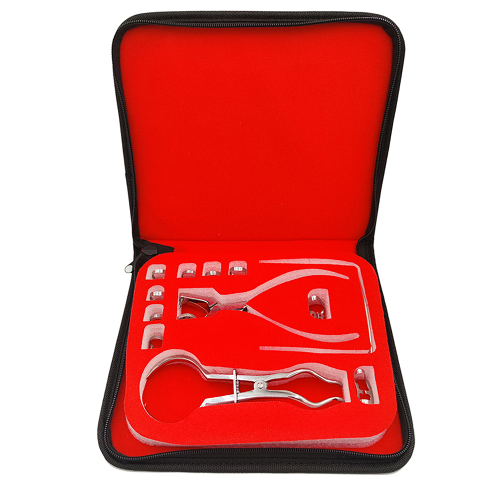 Leatherwork Kit - 歯科ダムホールパンチャーセット革バッグプライヤー歯科医穿孔ゴム矯正歯科ツールダムクリップ