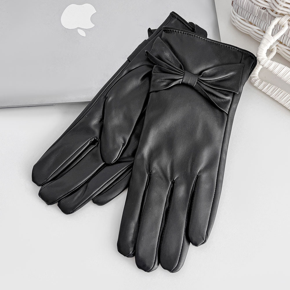 Leather Work Winter Gloves - ファッショナブルな秋冬用タッチスクリーン対応シープスキン暖かい手袋、冬のサイクリングや運転に最適なフリース付き純革手袋