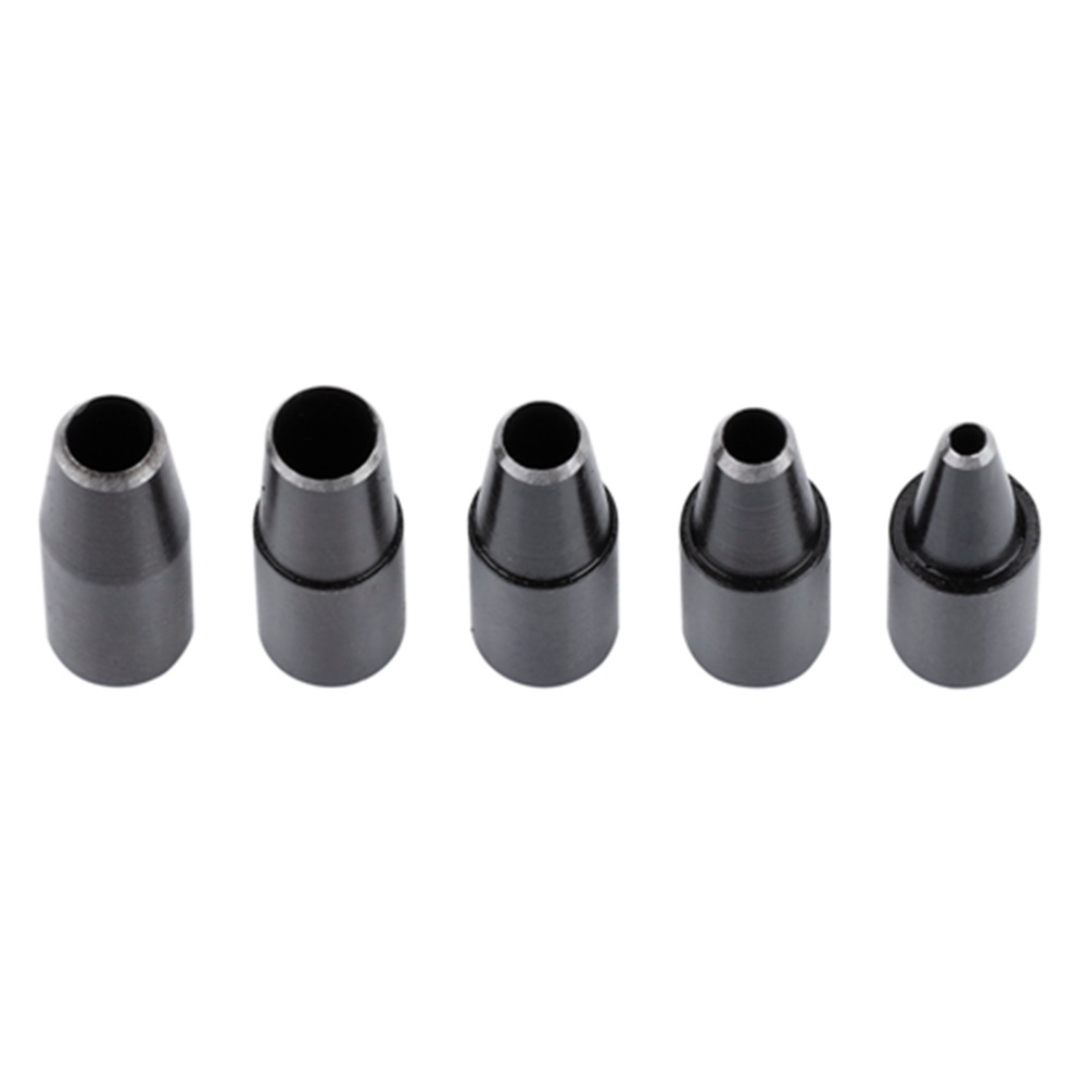 Leather Punch Revolving - 6種類のチップサイズの革製穴あけツール 1.5mm-4mmチップ 木製ハンドル 調整可能な穴あけ器 回転式ハンドパンチャー リストバンド用