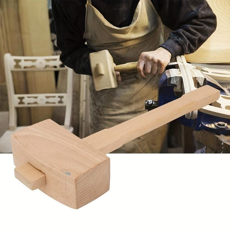 Leatherwork Mallet - 1Pc DIY レザービーチ無垢材木工マレット大工ツールハンドハンマーミニ木製ハンマー