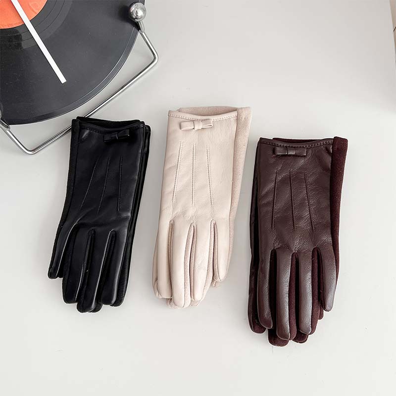 秋冬のアウトドアサイクリングに最適な女性用レザーフィンガーレ - Leather Work Winter Gloves のレビューと価格