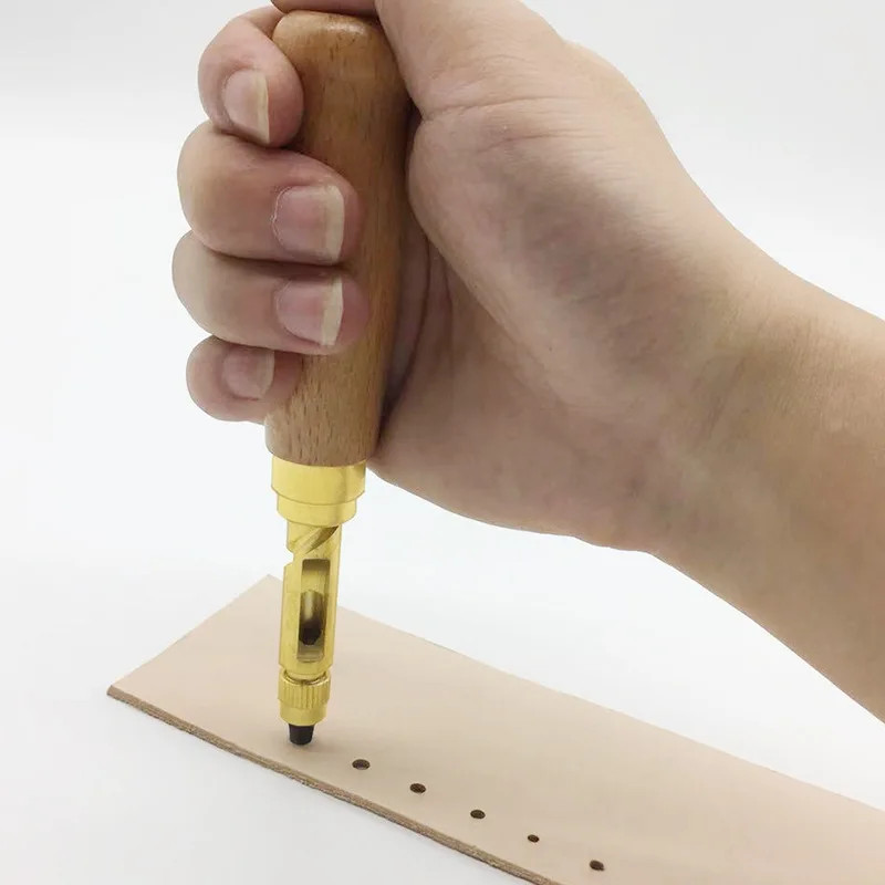 DIY レザーパンチロータリー穴あけ機 6 ピースベルトパン - Leather Punch Revolving のレビューと価格