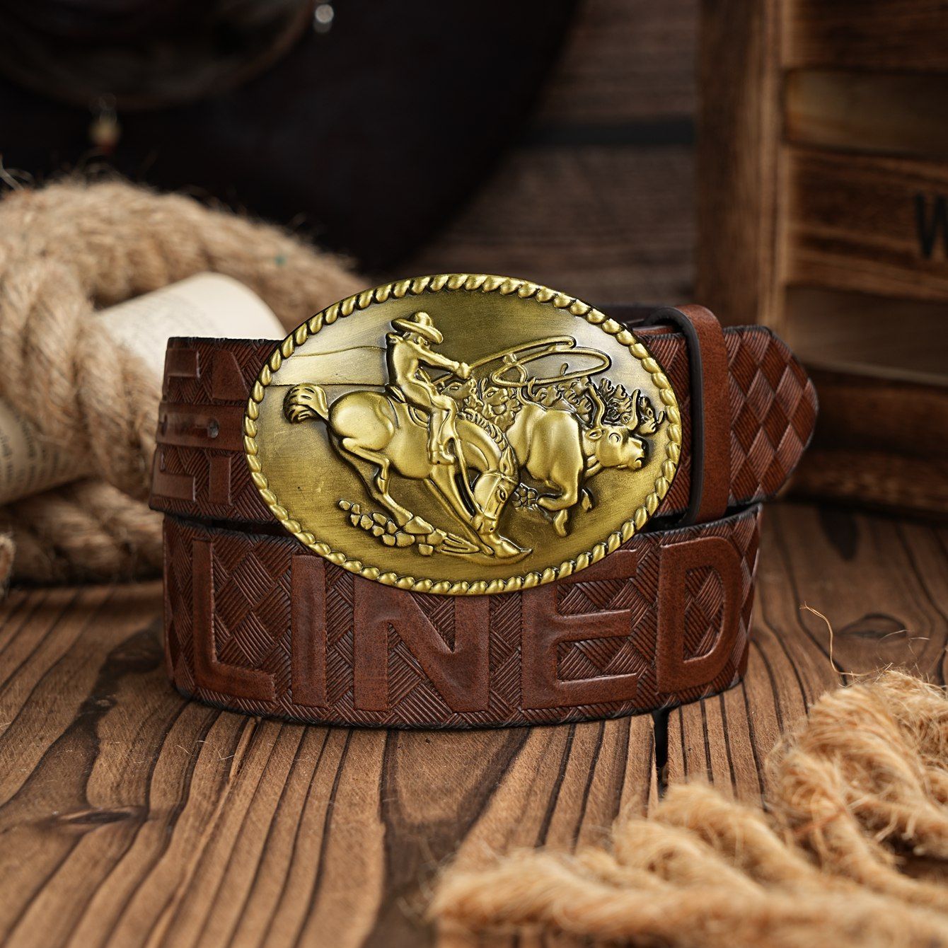 メンズ＆レディースカジュアルレトロベルトウエスタンスタイル！ - Leather Work Western のレビューと価格