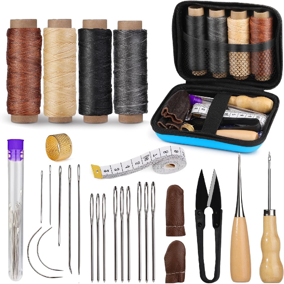 BUDDUR 革縫製ツールキット ワックス糸と針千枚通しプロ - Leatherwork Awl のレビューと価格