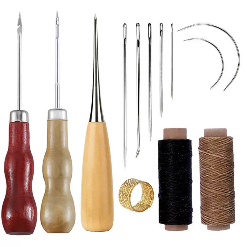 13点セット レザー縫製セット ハンドバッグ 靴 手作り 縫 - Leatherwork Awl のレビューと価格