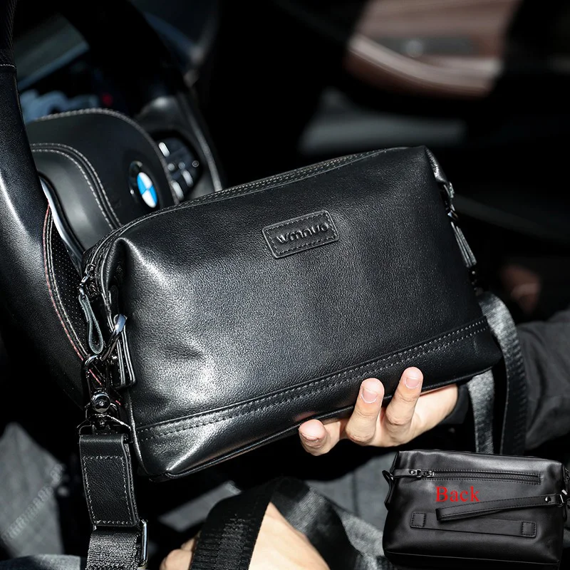 Senofan-メンズ牛革靴バッグ,ショルダーバッグ,封筒, - Leather Work Handbag のレビューと価格