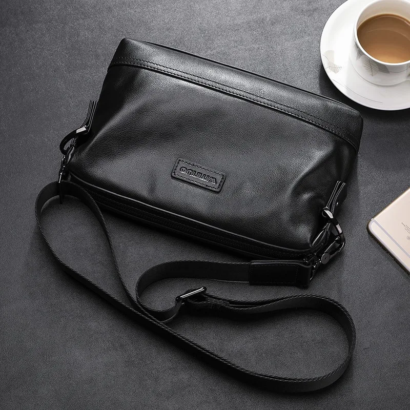 Senofan-メンズ牛革靴バッグ,ショルダーバッグ,封筒, - Leather Work Handbag のレビューと価格