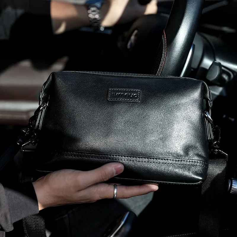 Senofan-メンズ牛革靴バッグ,ショルダーバッグ,封筒, - Leather Work Handbag のレビューと価格