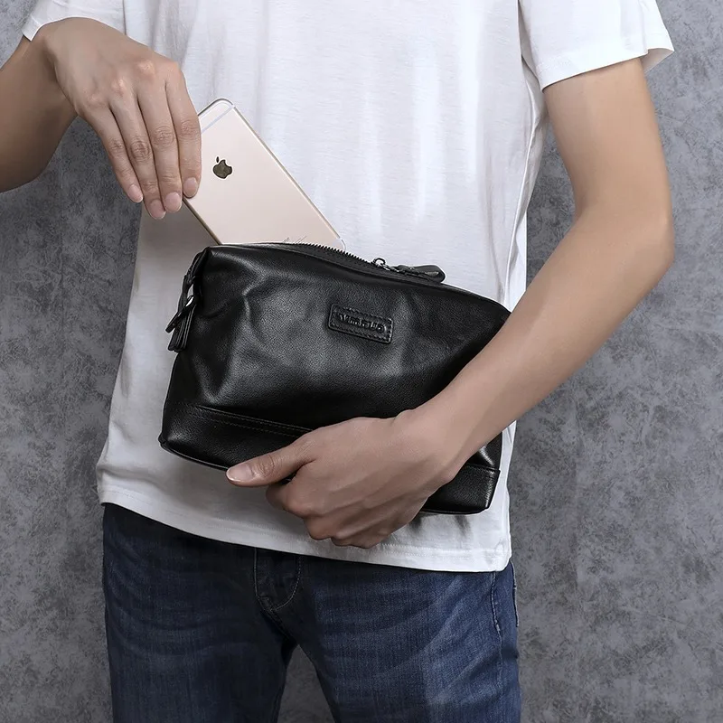 Senofan-メンズ牛革靴バッグ,ショルダーバッグ,封筒, - Leather Work Handbag のレビューと価格