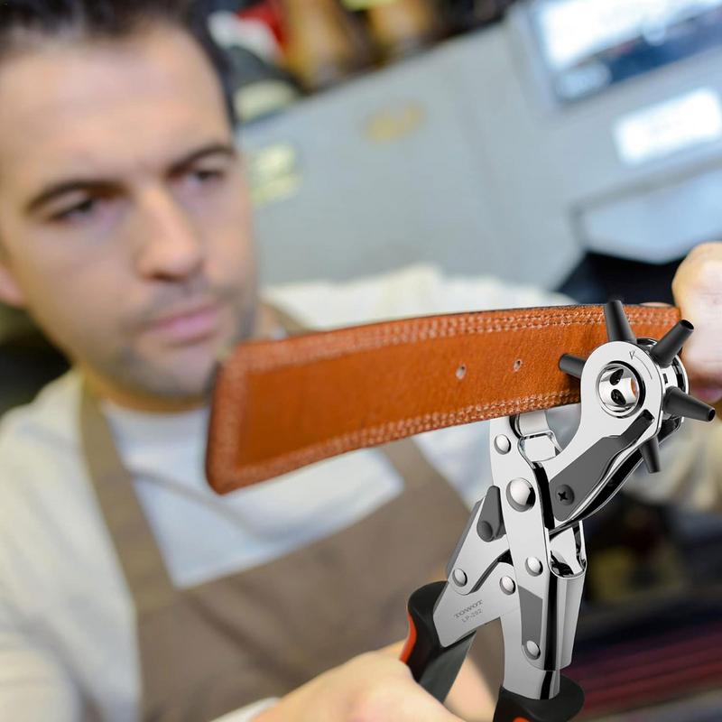革製ホールパンチングツール,イヤーパンチ,リクライニング用, - Leather Punch Revolving のレビューと価格