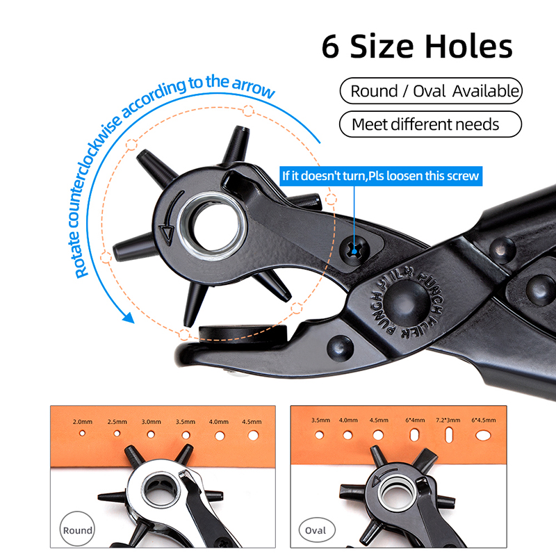 Wutaリボルビングレザーベルトホールパンチクリップキット、 - Leather Punch Revolving のレビューと価格