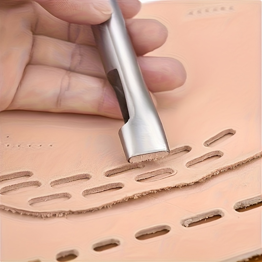 5個入り レザー用オーバルホールパンチャー 長方形穴あけパン - Leather Punch Revolving のレビューと価格