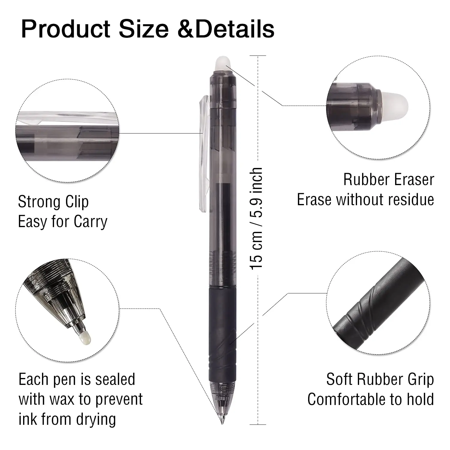 8 色 0.7 ミリメートルマジック格納式消去可能なペンゲル - Pilot Pen Frixion のレビューと価格