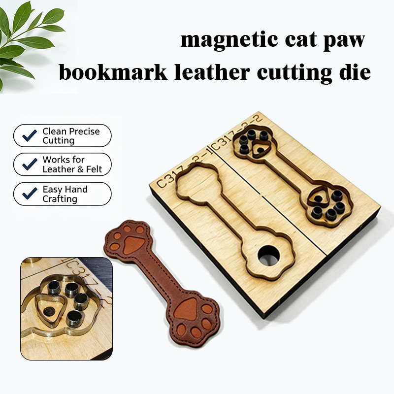 C317 キャットクロー革裁断型 DIY手芸用 マグネットブ - Leatherwork Projects のレビューと価格