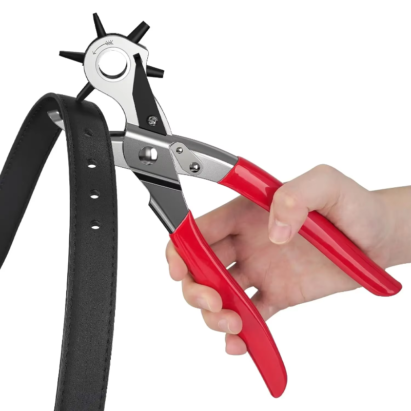 革用穴あけパンチ、9インチベルト穴あけパンチャー（頑丈）、6 - Leather Punch Revolving のレビューと価格