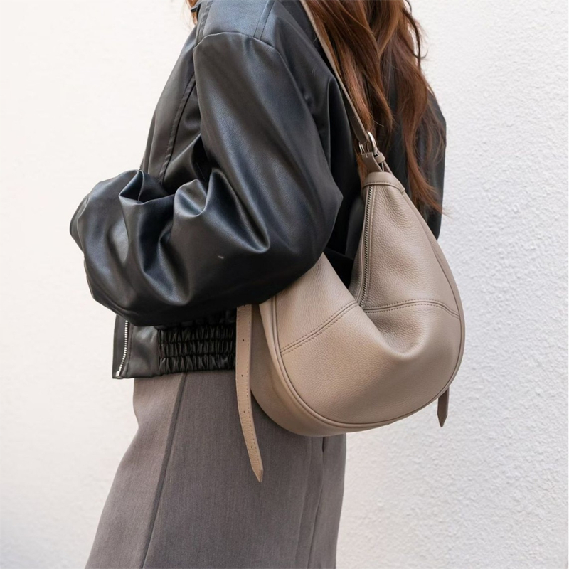 BURMINSA 本革製 ホーボーバッグ レディース ゆった - Leather Work Handbag のレビューと価格