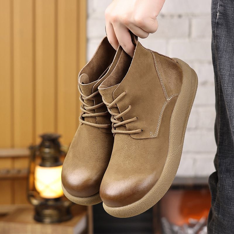 LIHUAMAO 牛革ワークブーツオートバイブーツウエスタン - Leather Work Western のレビューと価格