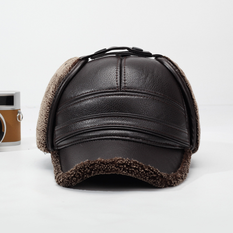 2026年新作 PUレザー 冬用 メンズ 新型 中綿入り 暖 - Leather Work Hat のレビューと価格