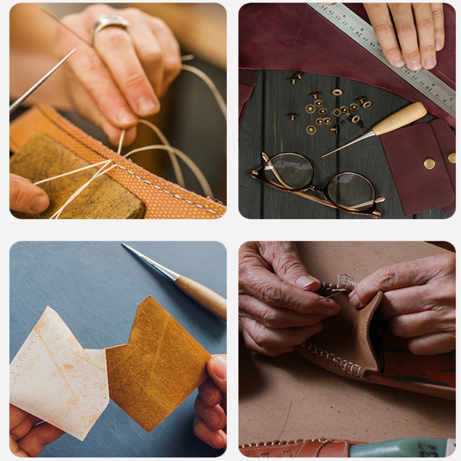 2個入り革手縫い用アウルツール、レザークラフト穴あけ工具、縫 - Leatherwork Awl のレビューと価格