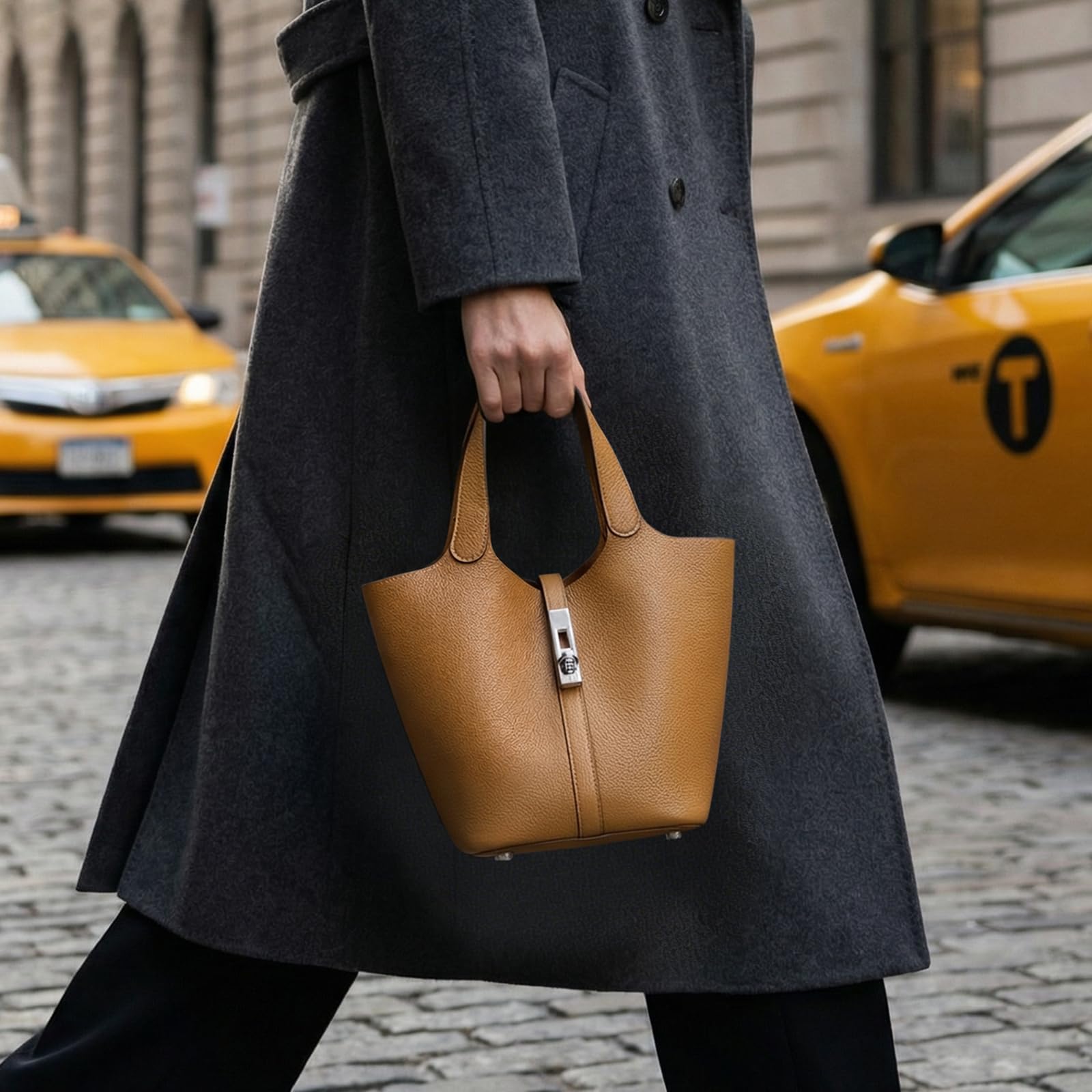 女性用バケットバッグ トートバッグ トップハンドルハンドバッ - Leatherwork Workshop のレビューと価格