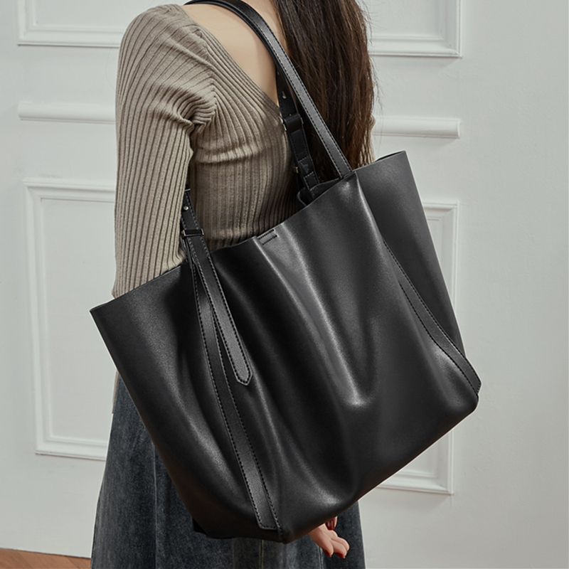 HIFASHION 大型ソフト本革ワークトートバッグ レディ - Leather Work Handbag のレビューと価格