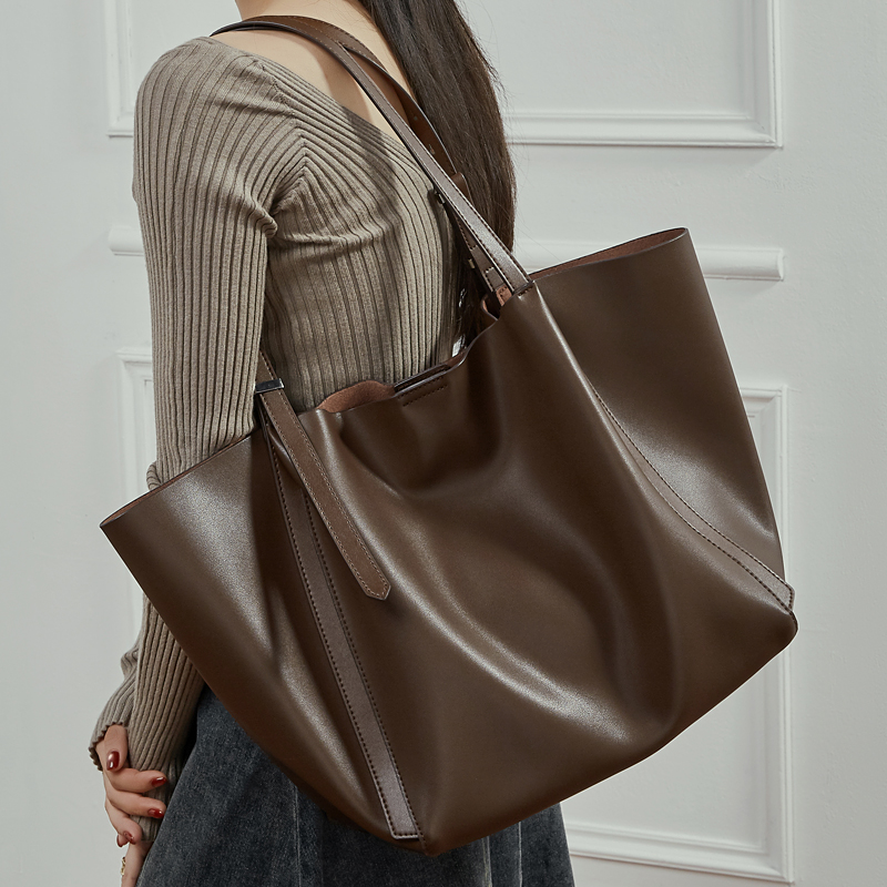 HIFASHION 大型ソフト本革ワークトートバッグ レディ - Leather Work Handbag のレビューと価格