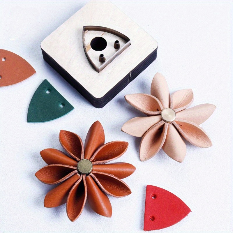 革裁断型抜き 花びら型 木製型抜き DIY革工芸ツール 3D - Leatherwork Projects のレビューと価格