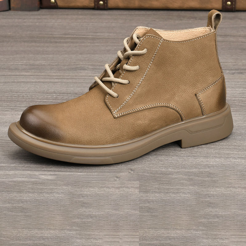 LIHUAMAO グレード A 牛革ワークブーツオートバイブ - Leather Work Western のレビューと価格