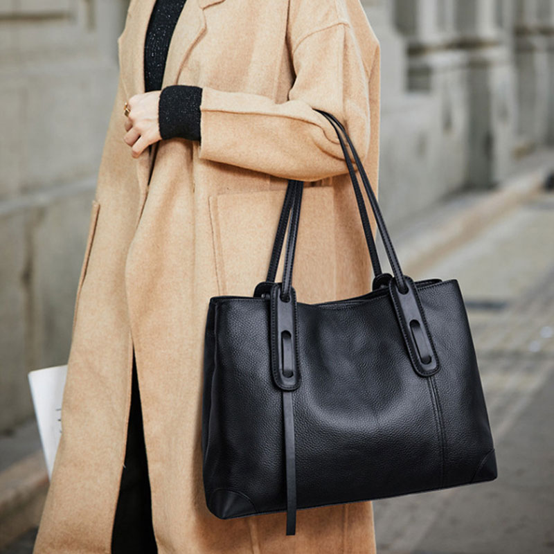 本革トートバッグ高級デザイナーの女性のショルダーバッグ大容量 - Leather Work Handbag のレビューと価格
